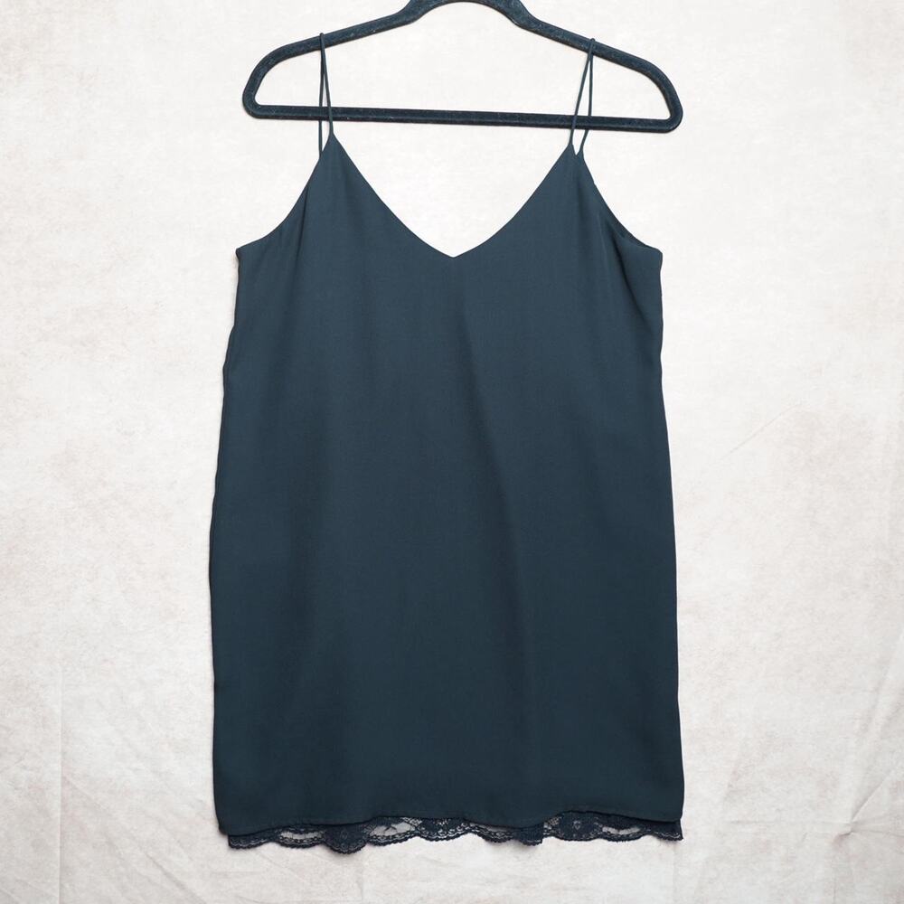 Forever 21 Black Lace Trim Cami Size S Y2K Slip